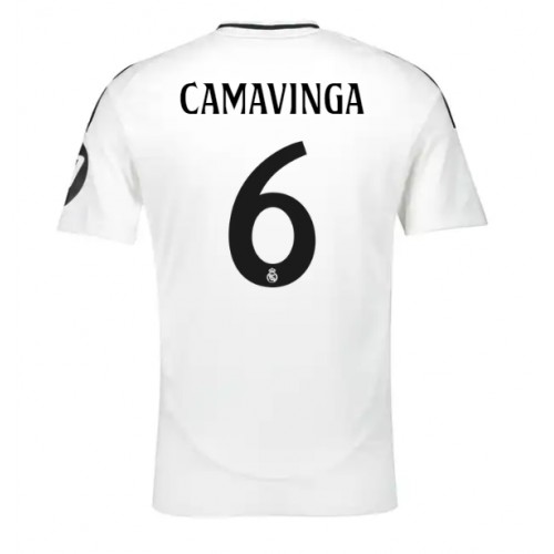 Fotballdrakt Herre Real Madrid Eduardo Camavinga #6 Hjemmedrakt 2024-25 Kortermet